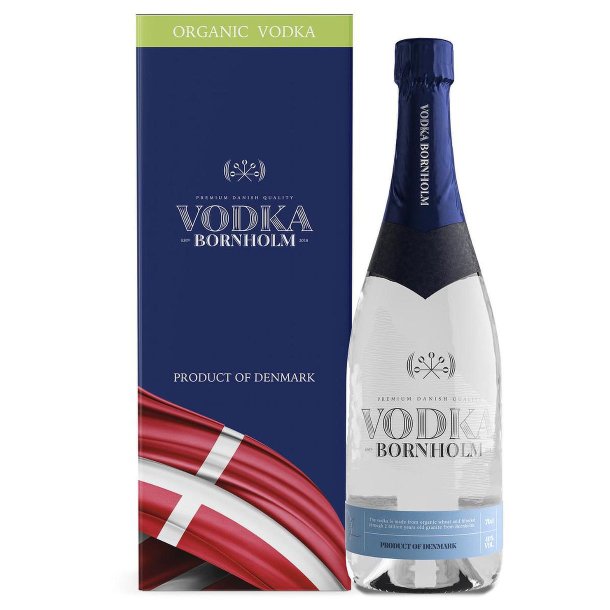 Vodka Bornholm Premium 70 cl. 40% VOL i pap gaveæske